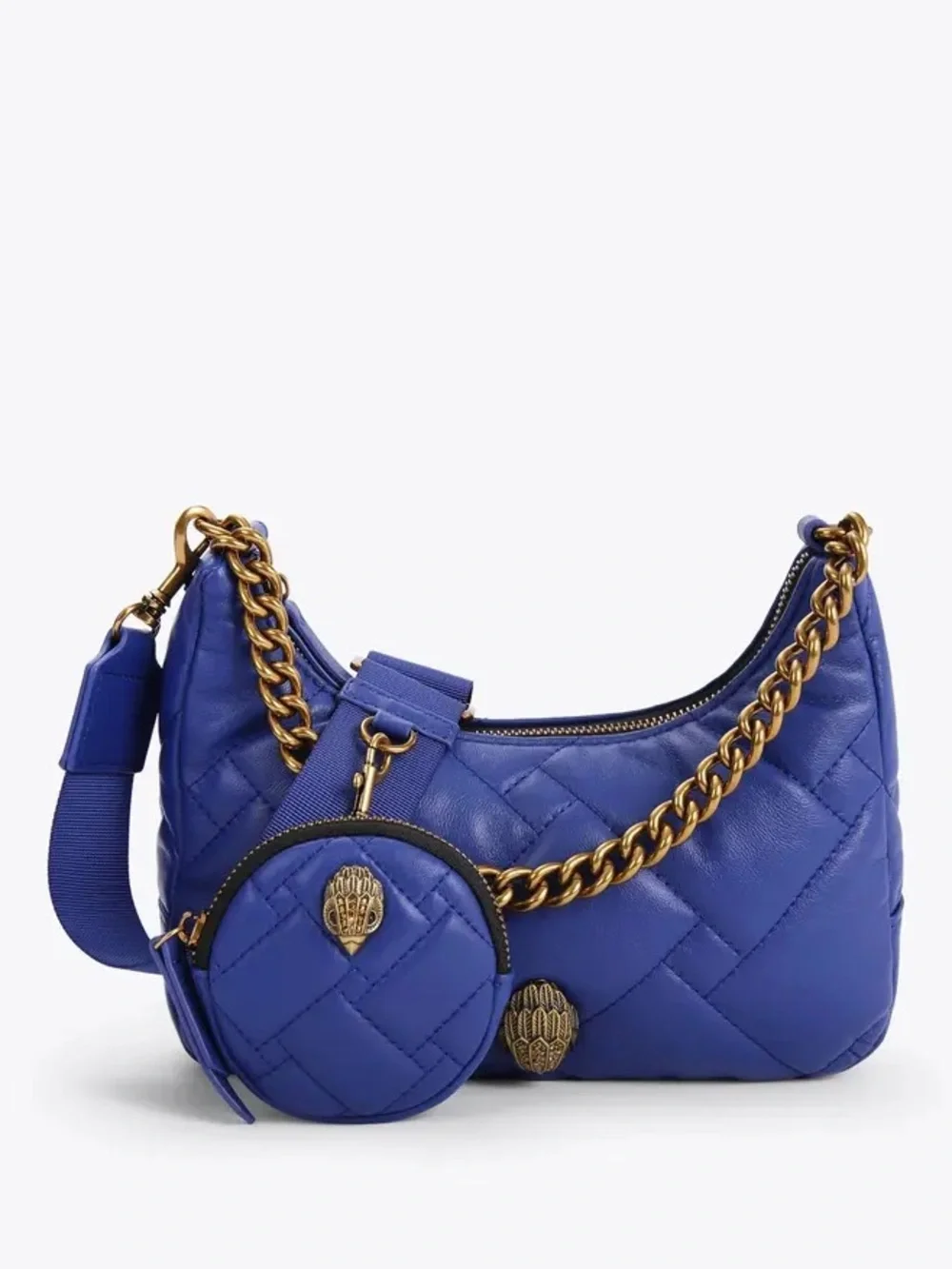 Kurt Geiger Quilted Leather Crossbody Purse With Coin Pouch